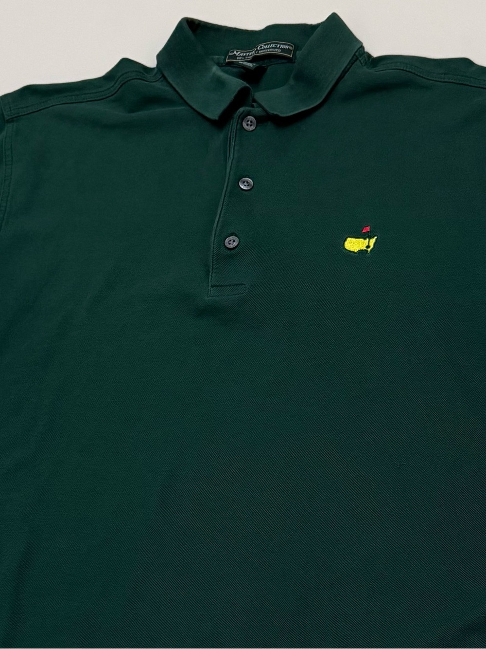 Masters Collection Green Polo Shirt with Embroidered Logo - Size Medium